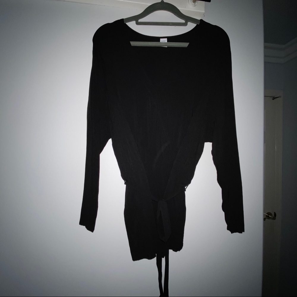 Faux wrap blouse